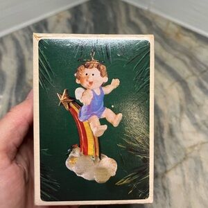 Hallmark Keepsake Ornament Rainbow Angel Vintage 1983 Cloud Cherub Christmas